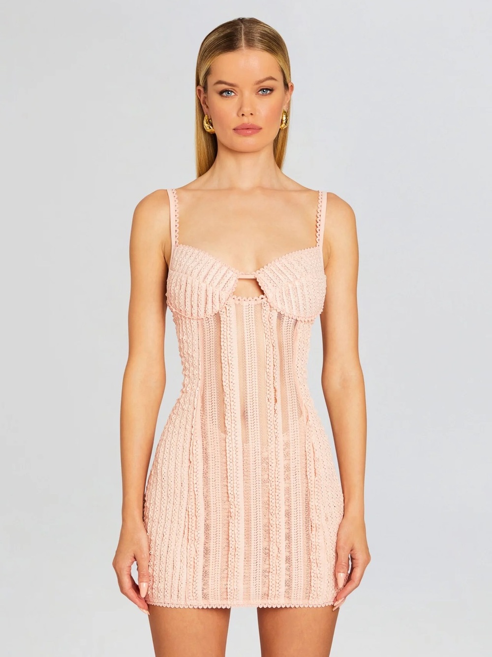 Charo Ruiz Ibizia Pink Lace Dress Lace